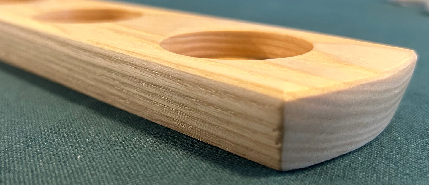 Ash 3-Hole Shot Glass/Tealight Candle Holder