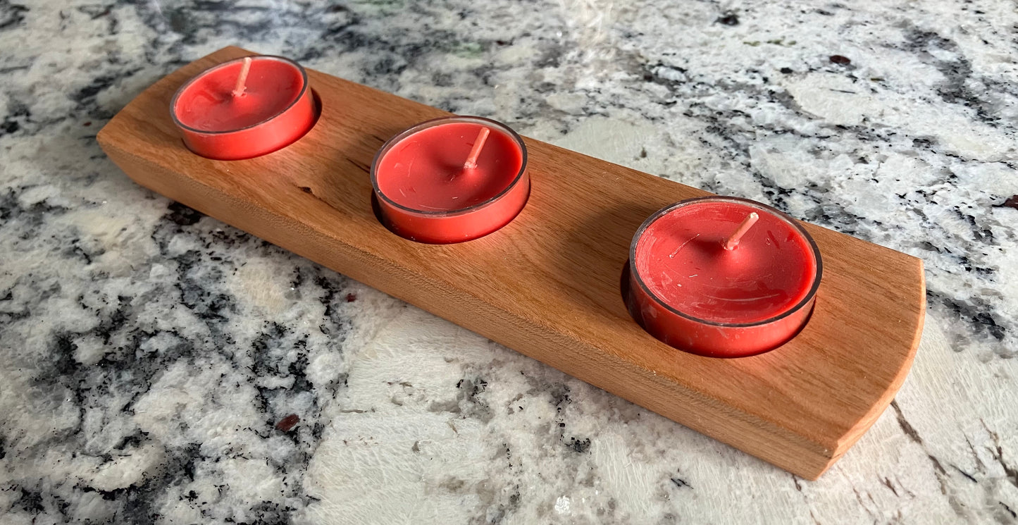 Cherry 3-Hole Tealight Candle Holder